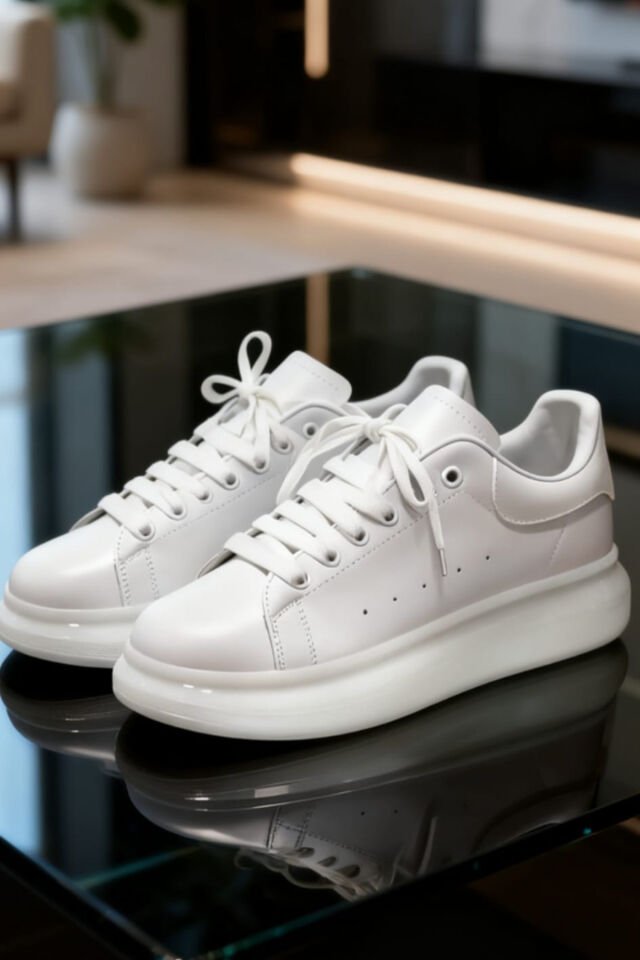 Beyaz Günlük Sneaker Ayakkabı | Jel Taban, Minimal Tasarım, Unisex Beyaz - 42
