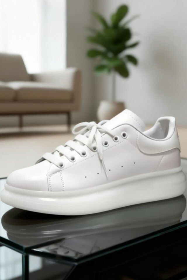 Beyaz Günlük Sneaker Ayakkabı | Jel Taban, Minimal Tasarım, Unisex Beyaz - 42