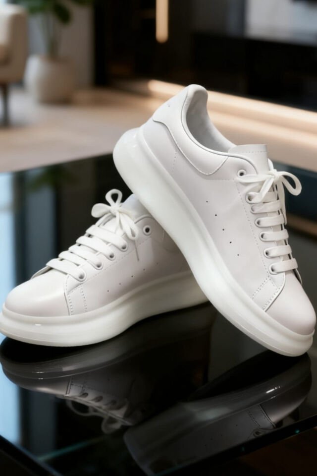 Beyaz Günlük Sneaker Ayakkabı | Jel Taban, Minimal Tasarım, Unisex Beyaz - 42