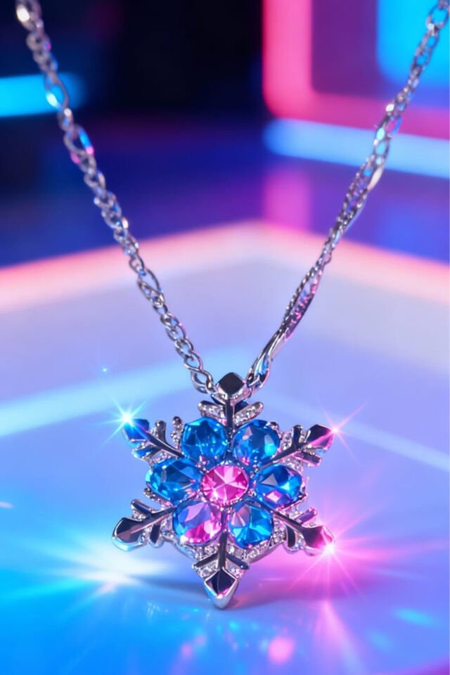 Romantik Kristal Kar Tanesi Kristal - 45 Cm