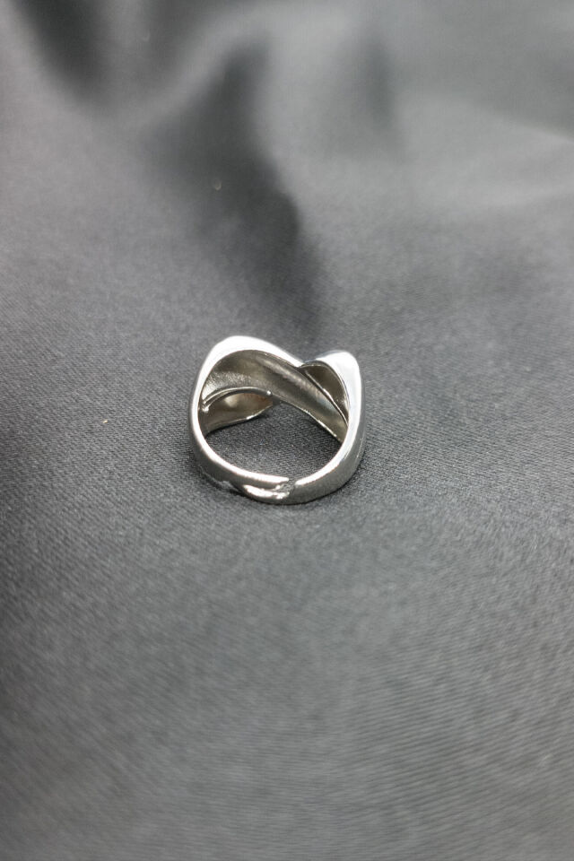 Unisex Gümüş Renk Ayarlanabilir Çelik Yüzük Gümüş - 1