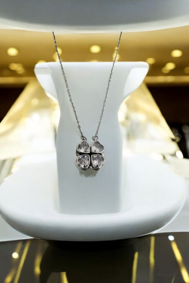 Yonca Kolye Kadın Ve Saç Tokası (PASLANMAZ ÇELİK)