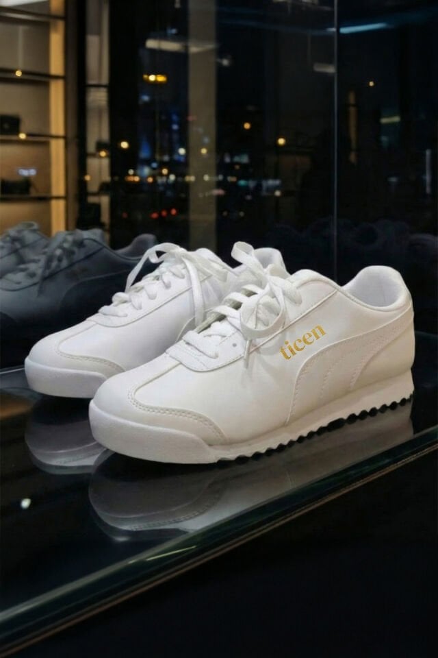 Beyaz Günlük Sneaker Ayakkabı – Unisex, Rahat Taban, Şehir Stili