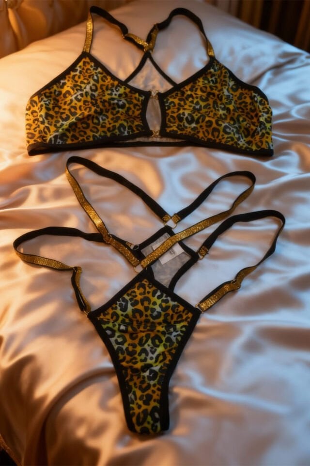 Leopar Desenli Bikini Takımı