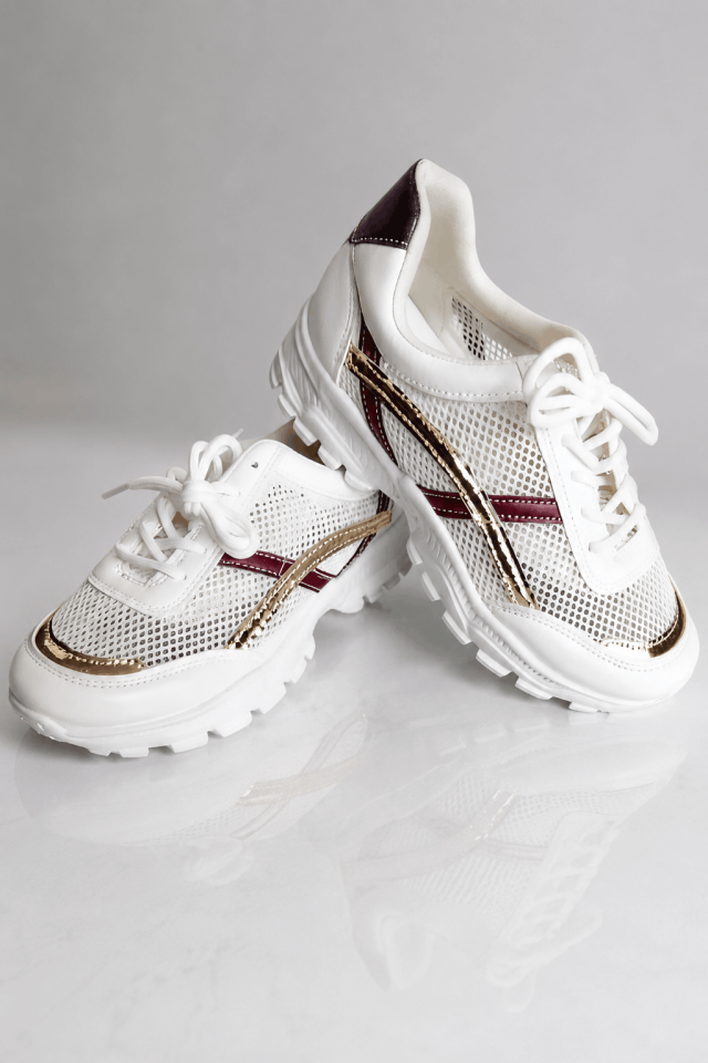 Kadın Spor Ayakkabı – Beyaz Fileli, Konforlu ve Şık Günlük Sneaker