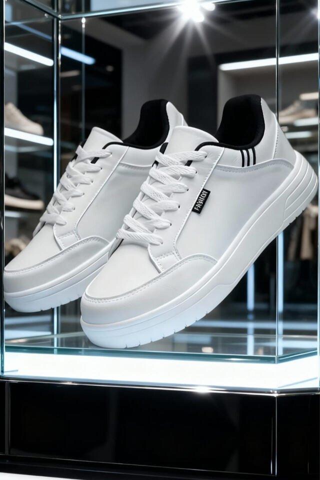 Erkek Beyaz Günlük Spor Ayakkabı - Rahat ve Şık Tasarım