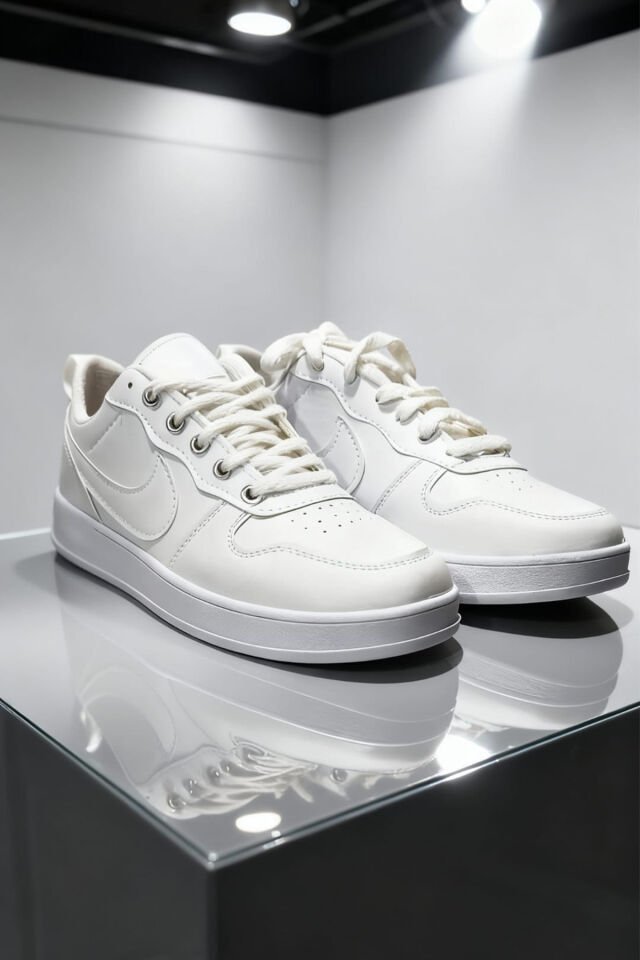 Erkek Beyaz Spor Ayakkabı | Günlük Rahat Sneaker | Yumuşak Taban Yürüyüş Ayakkabısı