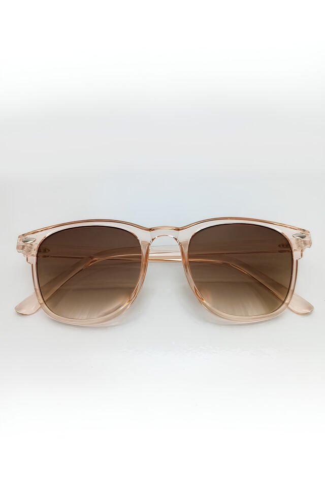 Kahverengi Unisex Güneş Gözlüğü, Plastik Çerçeve
