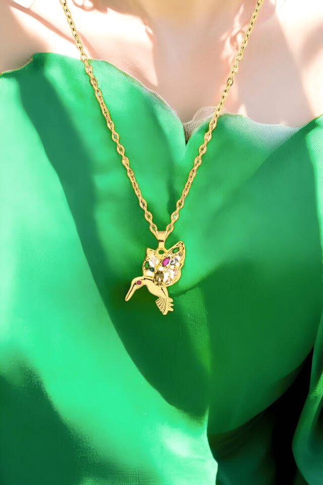 Parlak Yusufçuk Kolye Ve Saç Tokası