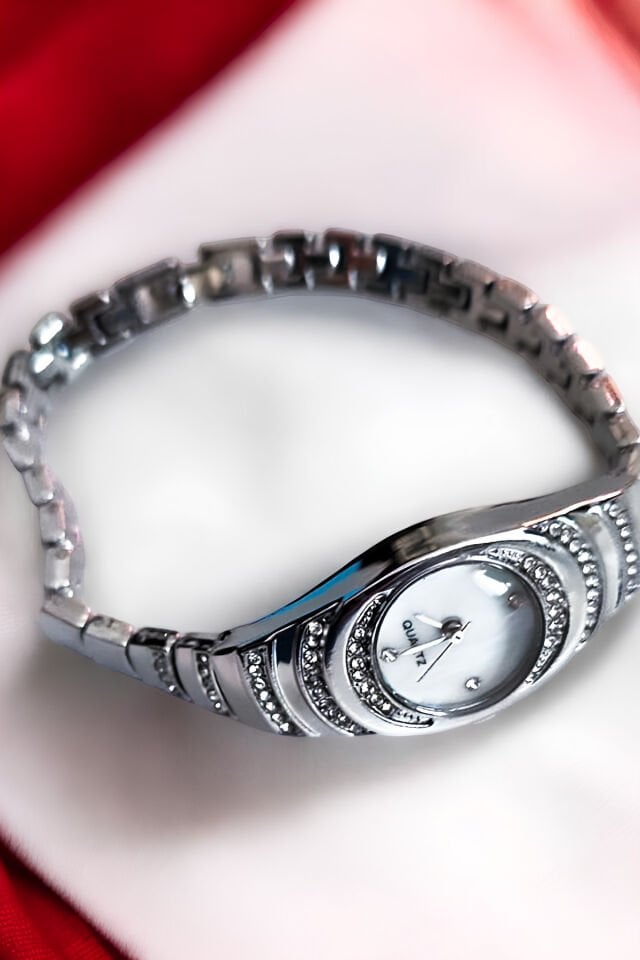 Gümüş Renk Çelik Kadın Kol Saati