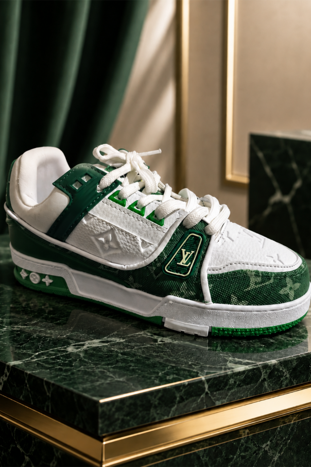 Yeşil Beyaz Rahat ve Yumuşak Sneaker Erkek Spor Ayakkabı