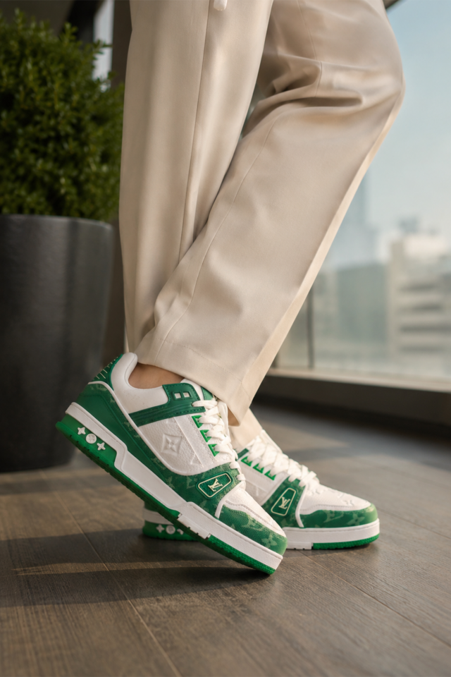 Yeşil Beyaz Rahat ve Yumuşak Sneaker Erkek Spor Ayakkabı