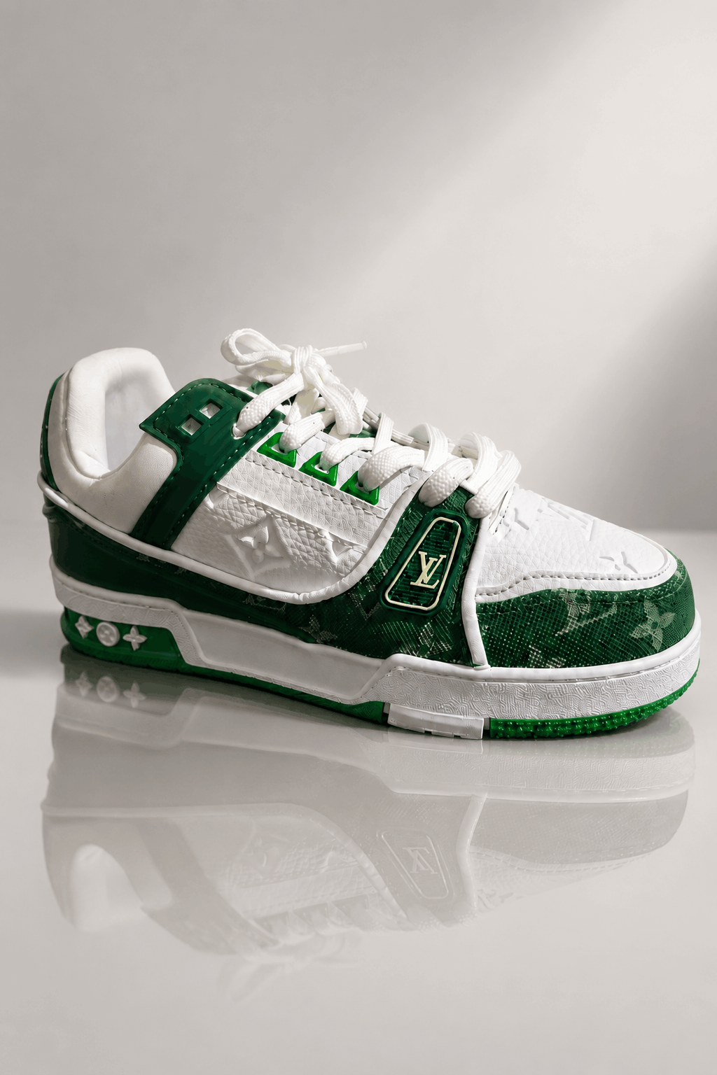 Yeşil Beyaz Rahat ve Yumuşak Sneaker Erkek Spor Ayakkabı