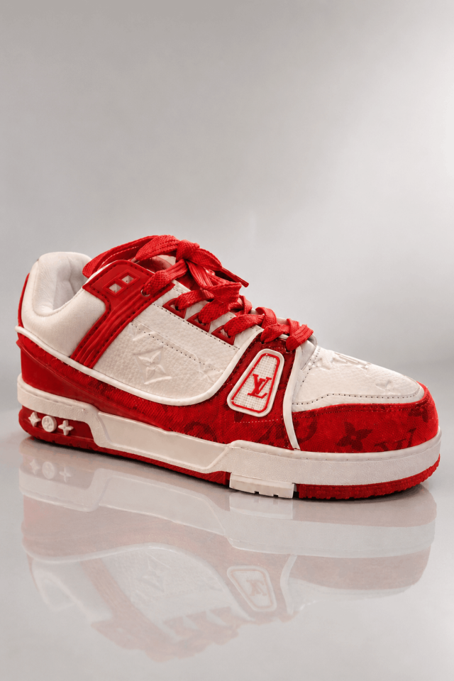 Kırmızı Beyaz Rahat ve Yumuşak Sneaker Erkek Spor Ayakkabı